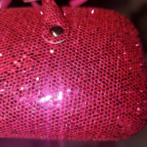 Girls Pink Rhinestone Trim Sunglasses Sequin Case - Picture 3 of 7